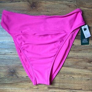 NWT Wild Fable Pink High Waist Cheeky Bikini Bottom
